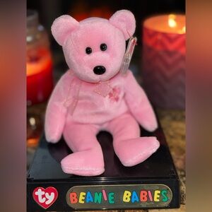 🌸 TY Beanie Babies SAKURA Pink Bear Japanese Tag Exclusive w/ Case